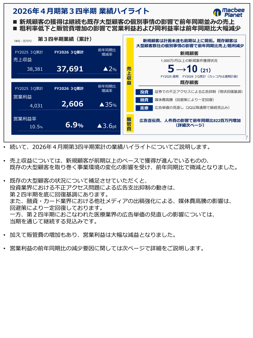 財務状況の核心